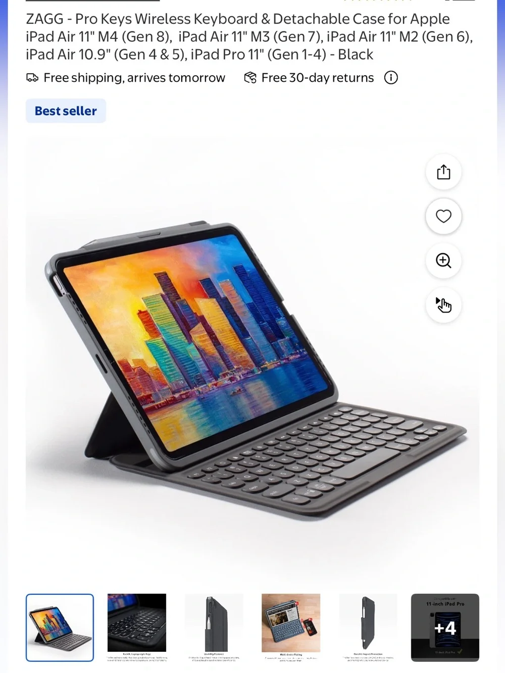 ZAGG Pro Keys Wireless Keyboard & Detachable Case for iPad